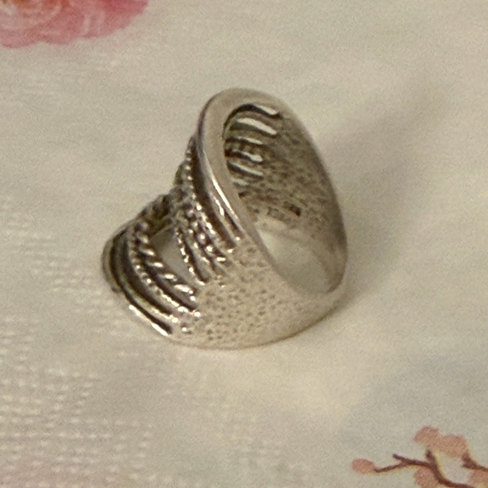 ✨ Vintage 1970s Israeli Sterling Silver Artisan Multi-Band Ring ✨ - Picture 5 of 11